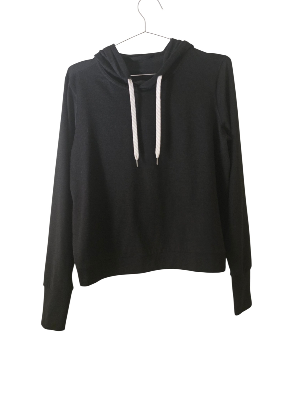 Vuori Black Pullover Hoodie with White Drawcord